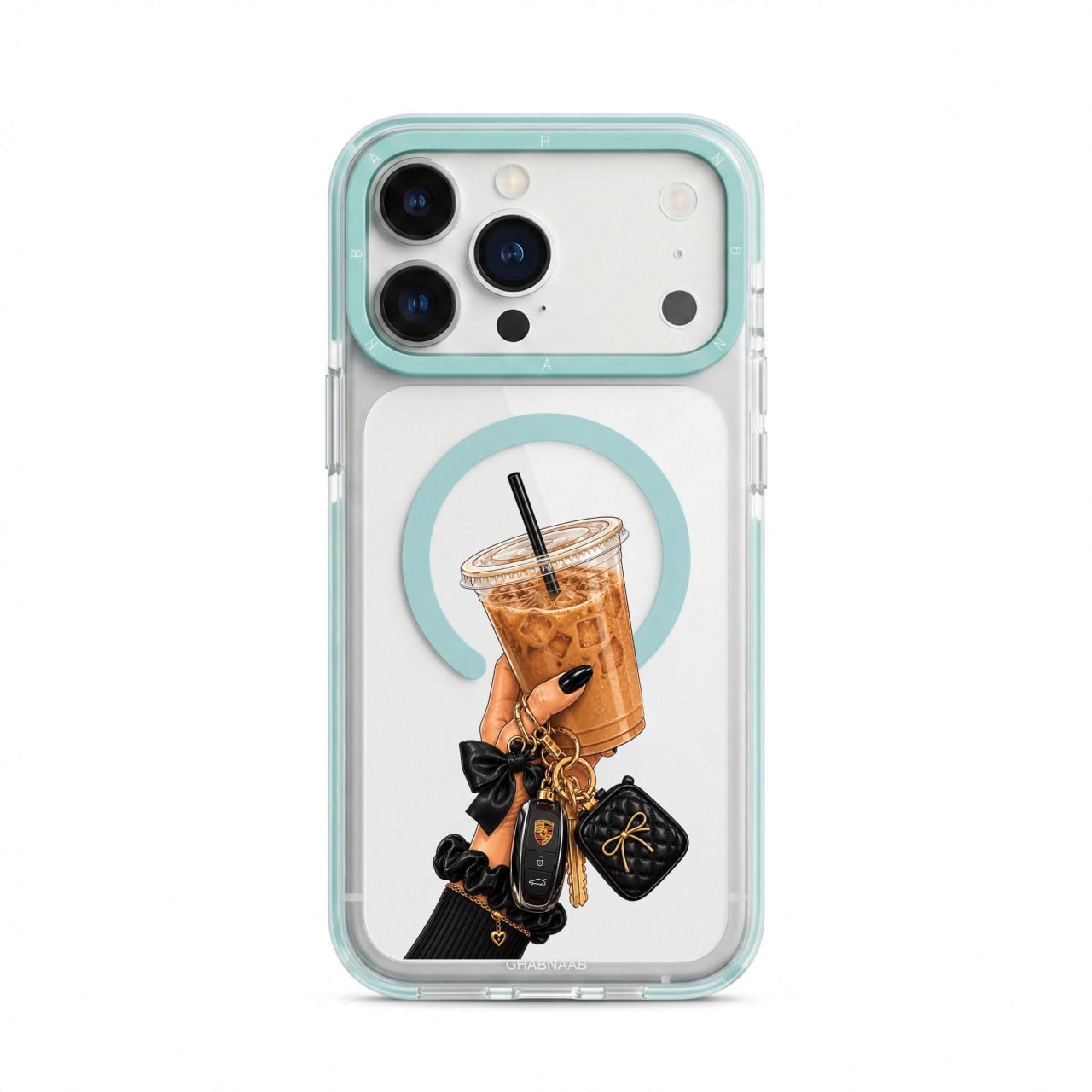 قاب قهوه خنک Cool Coffee با مگ سیف قاب ناب ghabnaab آیفون